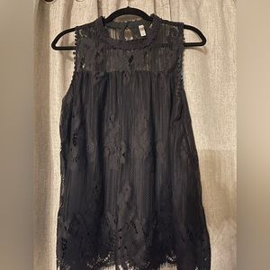 Black lace sleeveless top from Target
